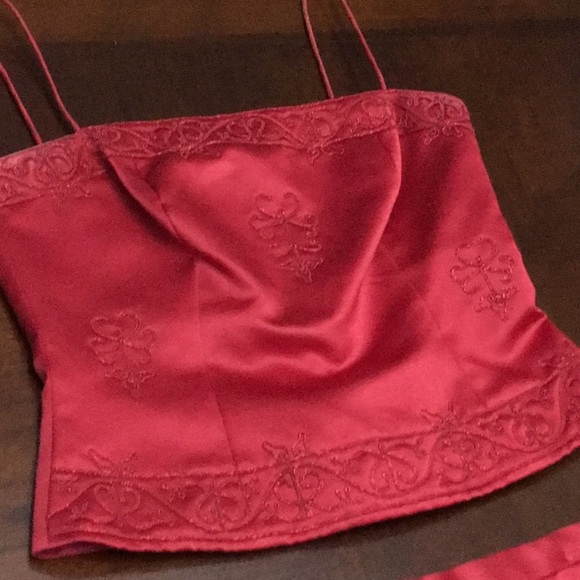 MichaelAngelo 2 piece apple red evening dress - Picture 2 of 8